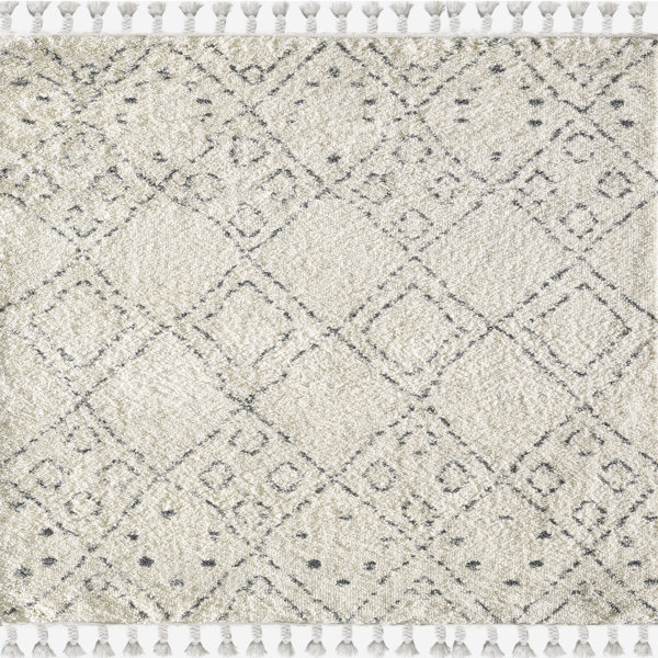 Union Rustic Weekley Geometric Cream/Gray Area Rug Wayfair